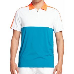 Prince Colorblock Polo Men's Tennis Golf Gym Blue White Orange Size 2XL MPT11035